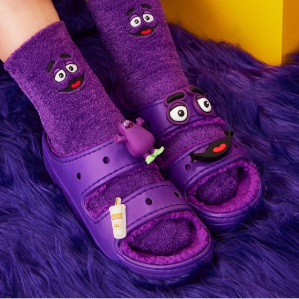 McDonald’s  x Crocs Grimace Cozzzy Sandals
